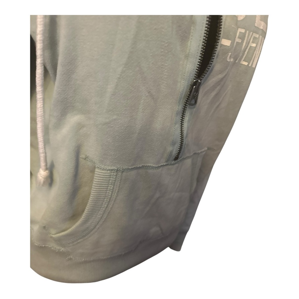 Girls American Eagle Full Zip Mint Green Hooded Sweatshirt – Size M - Picture 5 of 12